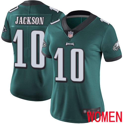 Women Philadelphia Eagles #10 DeSean Jackson Midnight Green Team Color Vapor Untouchable NFL Jersey
